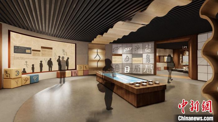 图为中国文字博物馆续建工程字里乾坤展厅。 中国文字博物馆供图 图为中国文字博物馆续建工程字里乾坤展厅。 中国文字博物馆供图