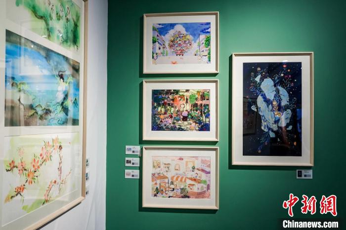 有春天——2022-2023四季主题插画展。 上海图书馆 供图 有春天——2022-2023四季主题插画展。 上海图书馆 供图