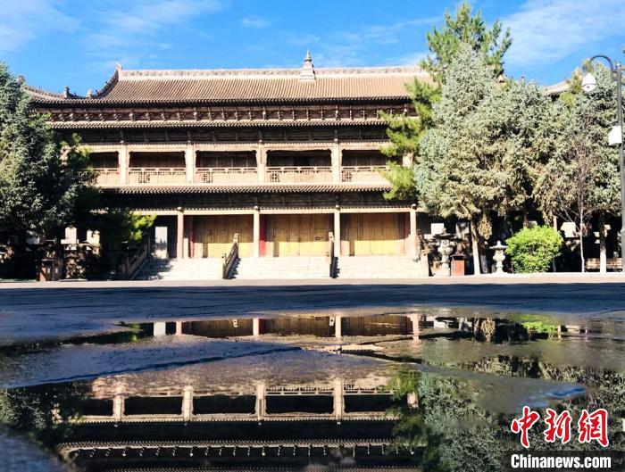 2020年8月,拍摄的雨后张掖大佛寺。(资料图) 艾庆龙 摄 2020年8月,拍摄的雨后张掖大佛寺。(资料图) 艾庆龙 摄