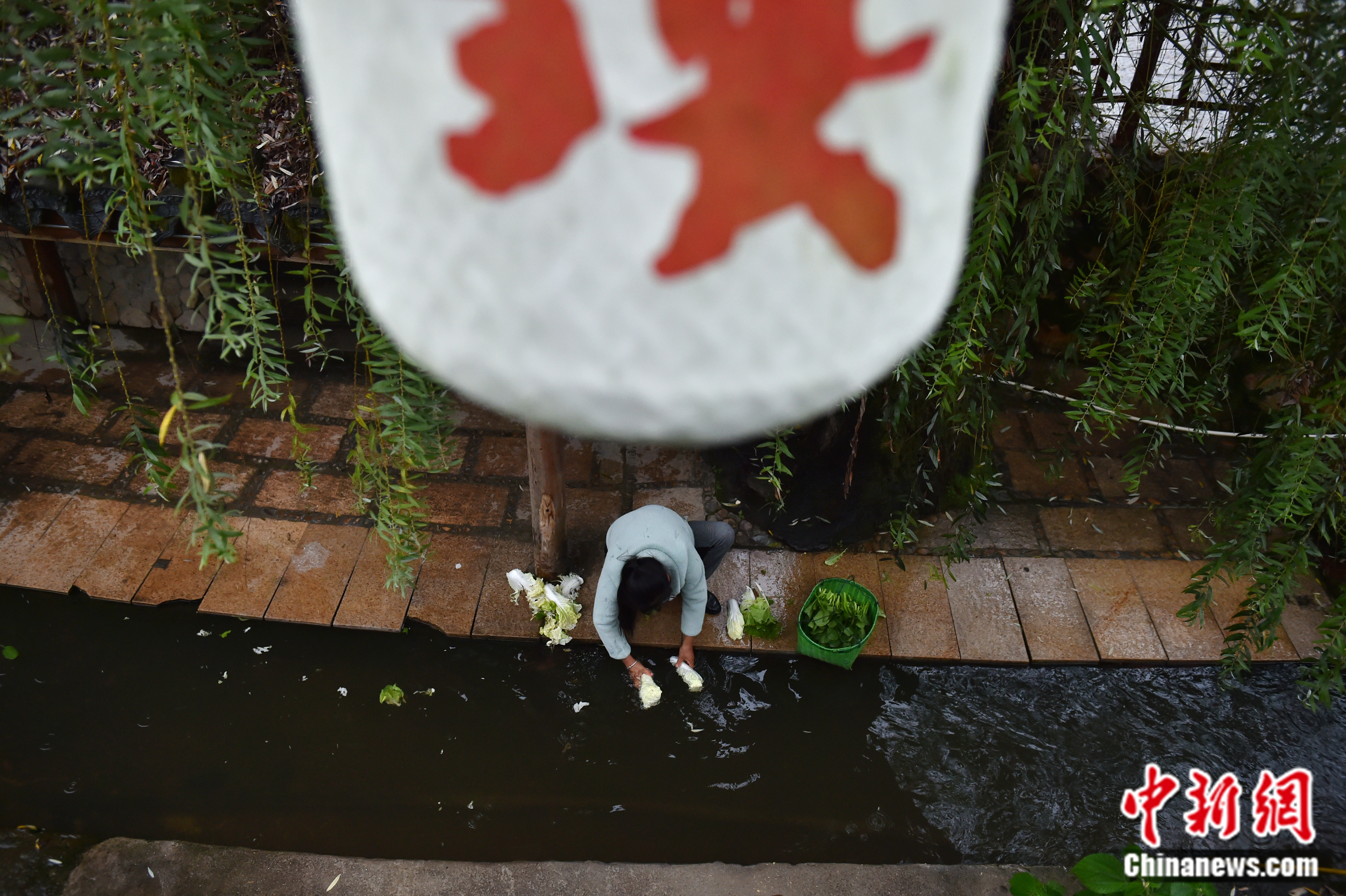 图为居民在兴贤古街小溪边洗菜。<a target='_blank' href='/' >中新网</a>记者 李骏 摄 图为居民在兴贤古街小溪边洗菜。<a target='_blank' href='/' >中新网</a>记者 李骏 摄