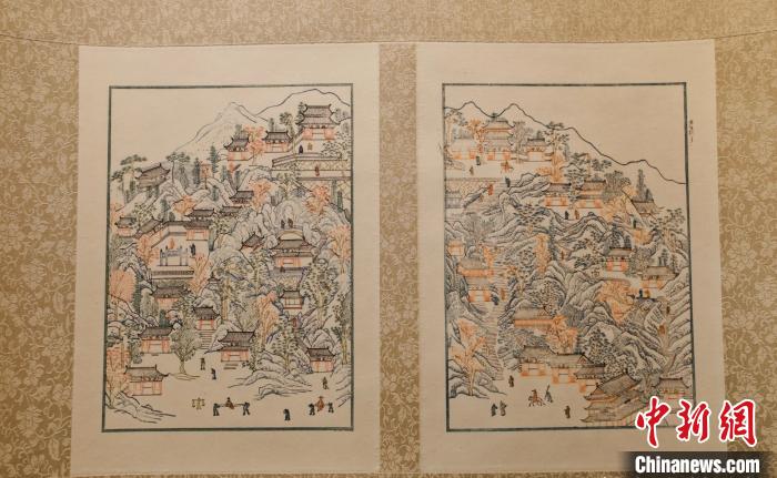 明代传世孤本《湖山胜概》复刻印版亮相浙江杭州