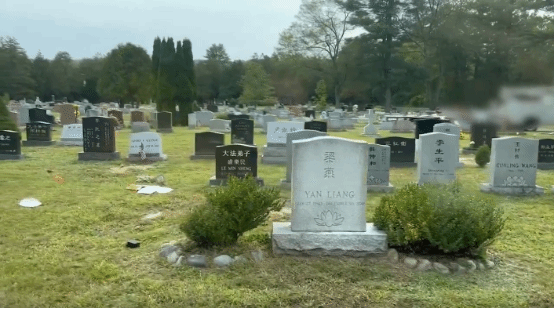 “龙泉寺”旁的座座坟墓泣诉着“法轮功”的累累罪行