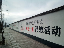 反邪知识画上墙  乡村生活添新景